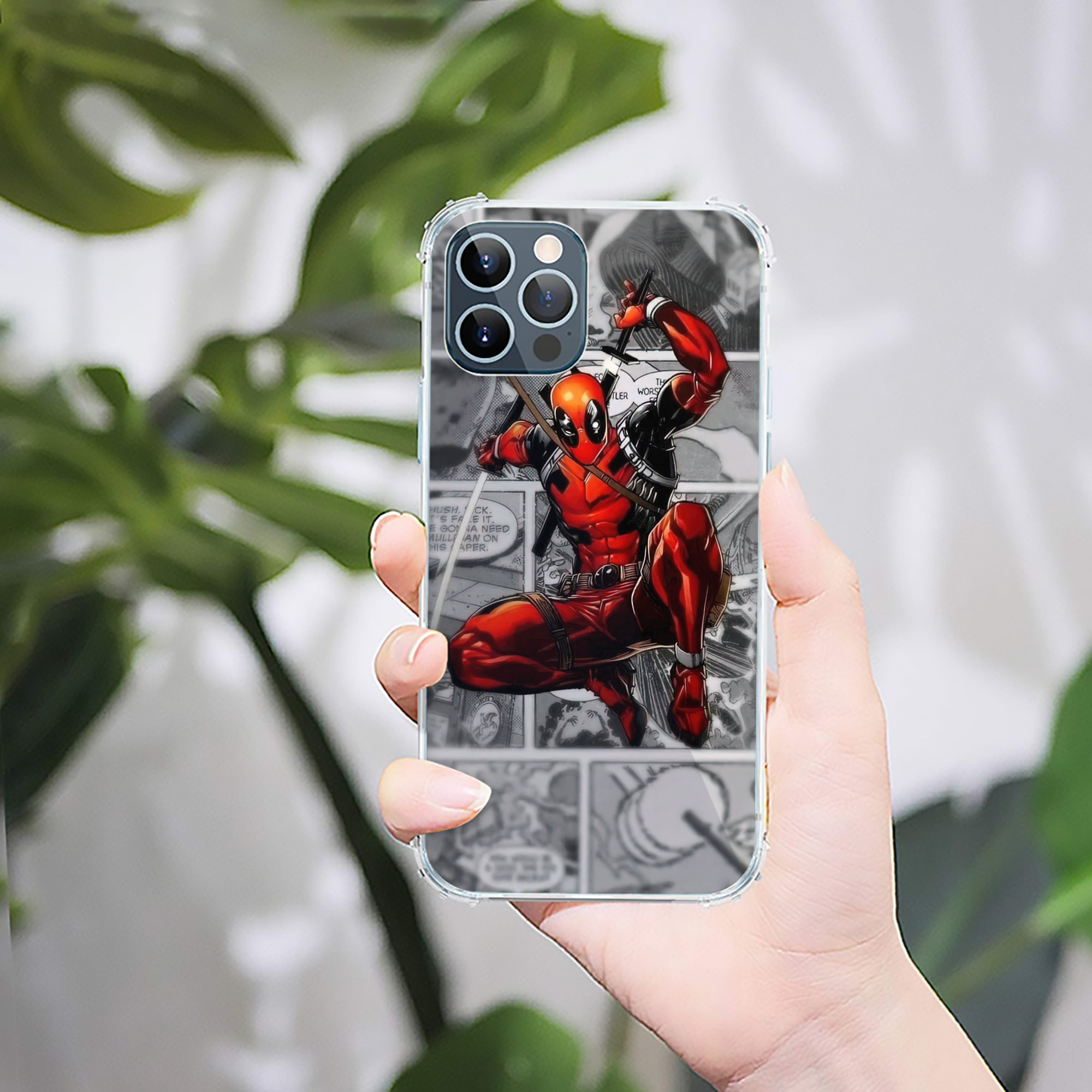 （画像用） Deadpool デッドプール 【iPhone 12シリーズ対応】透明スマホケース（クリアソフトケース）